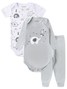 Kit Body Bebê Menino Suedine Elefante
