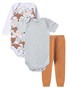 Kit Body Bebê Menino Suedine Raposa