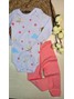 Conjunto Body Bebê Menina Suedine Nuvem