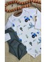 Conjunto Body Bebê Menino Suedine  Máquinas