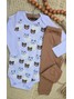 Conjunto Body Bebê Unissex Suedine Bear