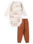 Conjunto Body Bebê Unissex Suedine Cute Bear