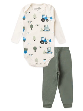 Conjunto Body Bebê Menino Suedine  Máquinas