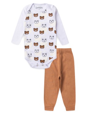 Conjunto Body Bebê Unissex Suedine Bear