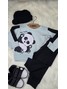 Conjunto Infantil Menino Moletom Peluciado Panda