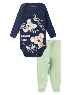 Conjunto Body Bebê Menino Suedine Koala