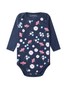 Conjunto Body Bebê Menina Suedine Marinho