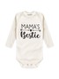 Conjunto Body Bebê Menina Suedine Mama´s Bestie
