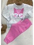 Conjunto Infantil Menina Moletom Peluciado Mescla