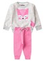 Conjunto Infantil Menina Moletom Peluciado Mescla