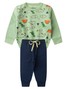 Conjunto Infantil Menino Moletom Peluciado Verde Oliva