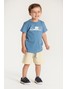 Conjunto Infantil Menino Camiseta Bermuda Praia