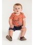 Conjunto Bebê Menino Body e Bermuda Moletinho Dinosaurs