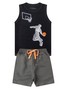 Conjunto Infantil Menino Regata Bermuda Basquete