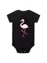 Kit Body Bebê Menina Suedine Flamingo