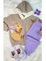 Conjunto Infantil Menina Moletom Peluciado com Capuz Capivara