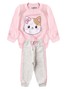Conjunto Infantil Menina Moletom Peluciado Rosa