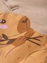 Conjunto Infantil Menina Moletom Peluciado com Capuz Capivara