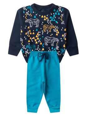 Conjunto Infantil Menino Moletom Peluciado Urso