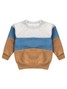Conjunto Infantil Menino Moletom Peluciado Recortes Azul