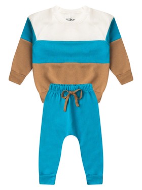 Conjunto Infantil Menino Moletom Peluciado Oceano