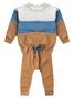 Conjunto Infantil Menino Moletom Peluciado Recortes Azul