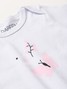 Kit Body Bebê Menina Suedine Borboletas Branco