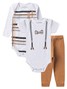 Kit Body Bebê Menino Suedine Xadrez