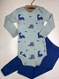 Conjunto Body Bebê Menino Suedine Dino