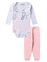 Conjunto Body Bebê Menina Suedine Sonho de Algodão
