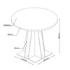 Mesa de Jantar 4 Lugares Redondo Tampo de Mdf Full Mel/Blonde - Casa Giulia