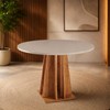 Mesa de Jantar 4 Lugares Redondo Tampo de Mdf Full Mel/Blonde - Casa Giulia