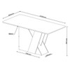 Mesa de Jantar 6 Lugares Retangular Tampo de Mdf Xangai Mel/Blonde - Casa Giulia