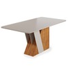Mesa de Jantar 6 Lugares Retangular Tampo de Mdf Xangai Mel/Blonde - Casa Giulia