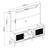 Estante para TV de Até 65 Polegadas 2 Portas Tela Sintética Ethios Mel/Off White - Casa Giulia