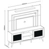Estante para TV de Até 65 Polegadas 2 Portas Tela Sintética Ethios Mel/Off White - Casa Giulia