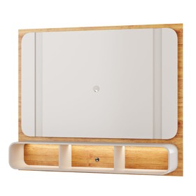 Painel para TV de Até 75 Polegadas com Led Antares Mel/Off White - Casa Giulia