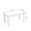 Mesa de Jantar 6 Lugares Retangular Tampo de Mdp Trend Mel - Casa Giulia