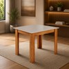 Mesa de Jantar 4 Lugares Retangular Tampo de Mdp Trend Mel/Blonde - Casa Giulia