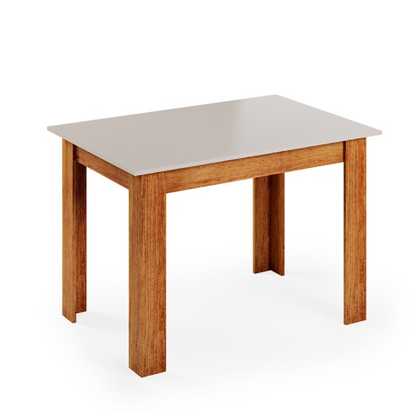 Mesa de Jantar 4 Lugares Retangular Tampo de Mdp Trend Mel/Blonde - Casa Giulia