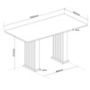 Mesa de Jantar 6 Lugares Retangular Tampo de Mdf Munique Mel/Cinza - Casa Giulia