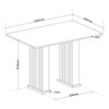 Mesa de Jantar 4 Lugares Retangular Tampo de Mdf Munique Mel/Blonde- Casa Giulia