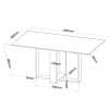 Mesa de Jantar Retangular Enemy com 6 Cadeiras Sol Mel/Blonde/Cinza - Casa Giulia