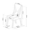 Conjunto Sala de Jantar 8 Lugares Retangular Tampo de Vidro/Mdf Dubai Mel/Off White/Linho Bronze - Casa Giulia