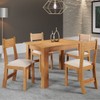 Conjunto Sala de Jantar 4 Lugares Retangular Tampo de Mdp Trend Mel/Linho Bronze - Casa Giulia