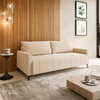 Sofá Living 3 Lugares 2,05m Pés de Ferro Bariloche Linho Bronze - Casa Giulia