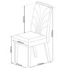 Conjunto Sala de Jantar 4 Lugares Quadrado Tampo de Mdf Marely Mel/Cinza - Casa Giulia