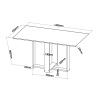 Mesa de Jantar Retangular Castelli com 6 Cadeiras Iza Mel/Cinza/Vd Grafite - Casa Giulia