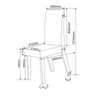 Mesa de Jantar Retangular Ligia com 4 Cadeiras Iza Mel/Bege/Vd Off White - Casa Giulia