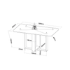 Mesa de Jantar Retangular Ligia com 4 Cadeiras Iza Mel/Cinza/Vd Grafite - Casa Giulia